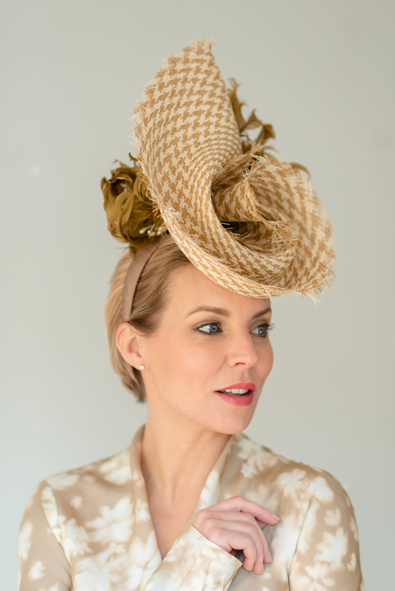 Beige Royal Ascot Hat