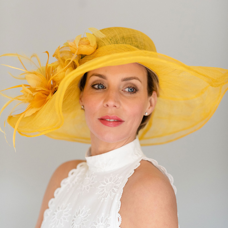 Yellow occasion Hat