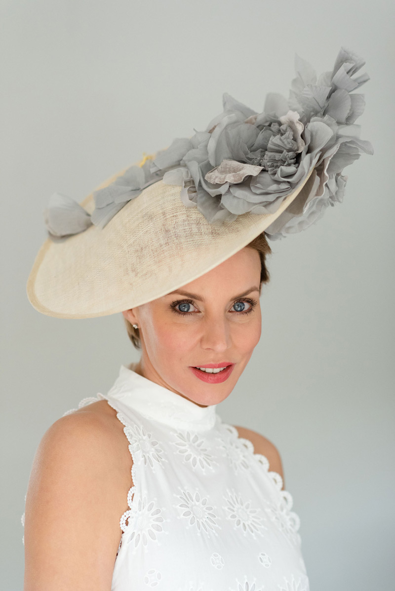 Cream Saucer Occasion Hat