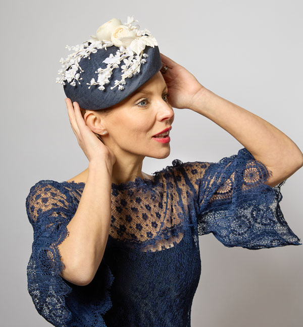 Navy Ascot Hat