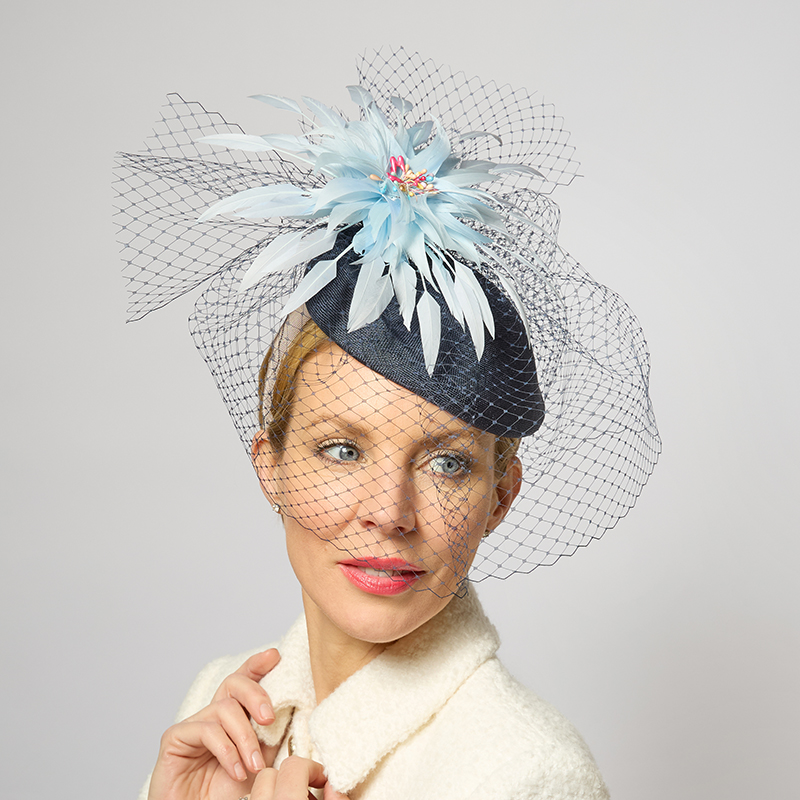 Navy Ascot Hat