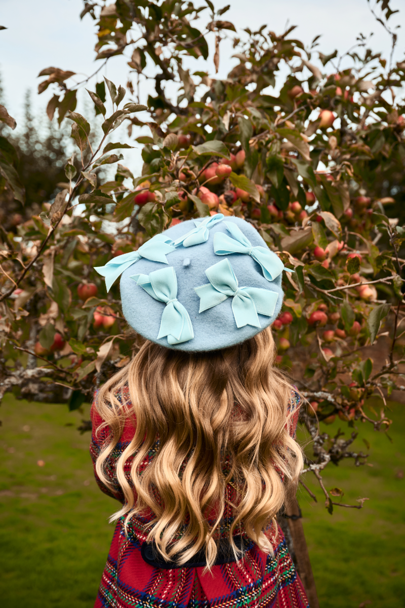 V V Chapeaux Periwinkle Bow Beret V V Chapeaux Periwinkle Beret
