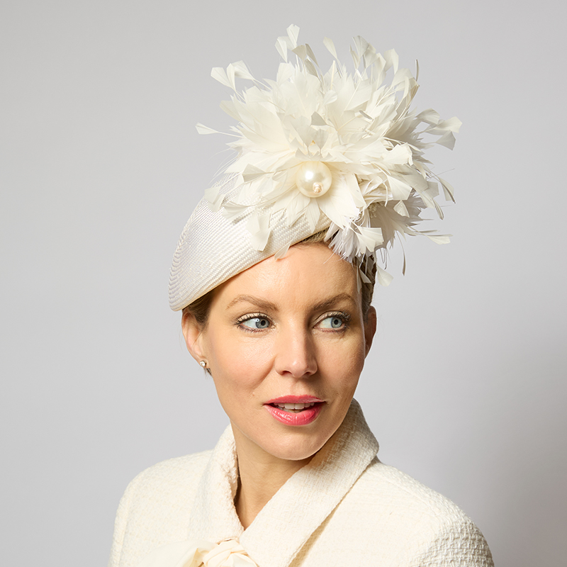 Cream Ascot Hat