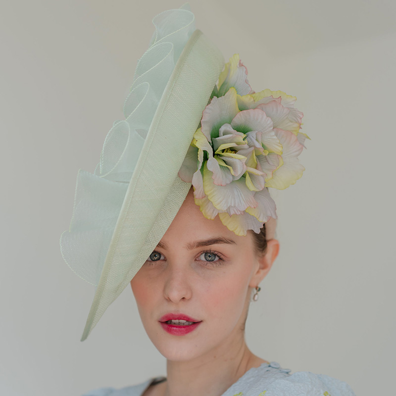 Pale Green Ascot Hat