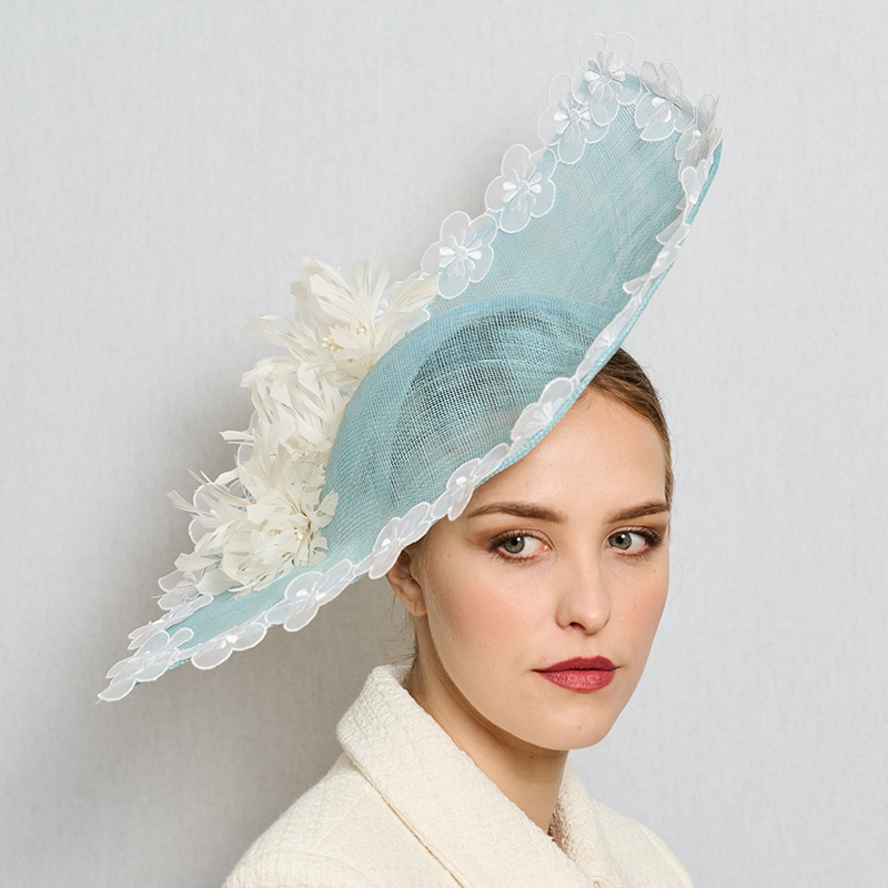 Pale Blue statement hat