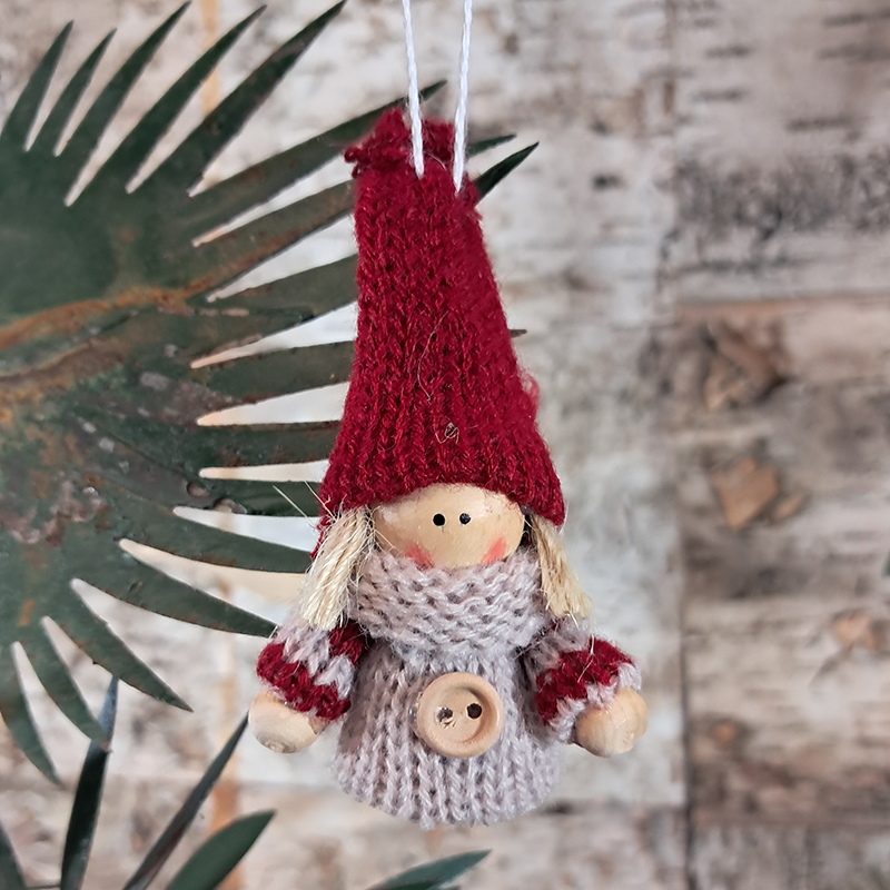 Adorable Red Knitted Doll