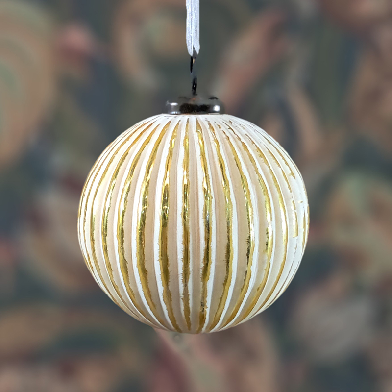 White and Gold Bauble